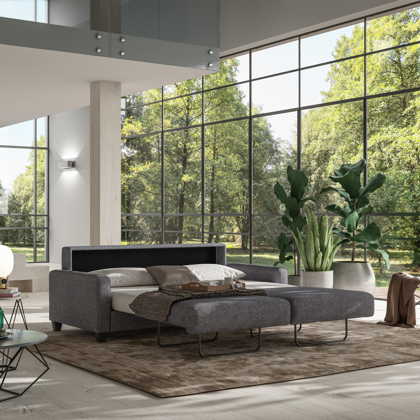 Luonto Fantasy Sleeper Sofa With Level Function & Foam Mattress