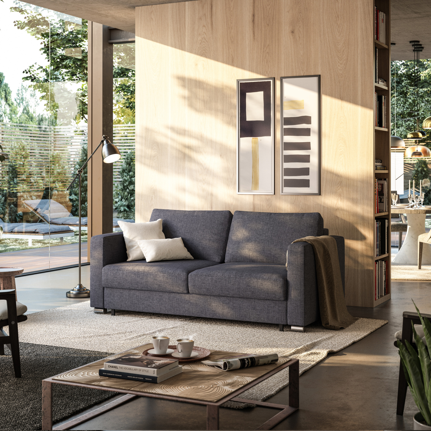 Luonto Fantasy Sleeper Sofa With Level Function & Foam Mattress