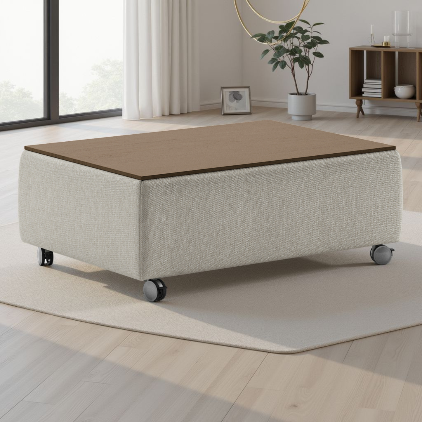 Luonto Functional Coffee Table with Casters