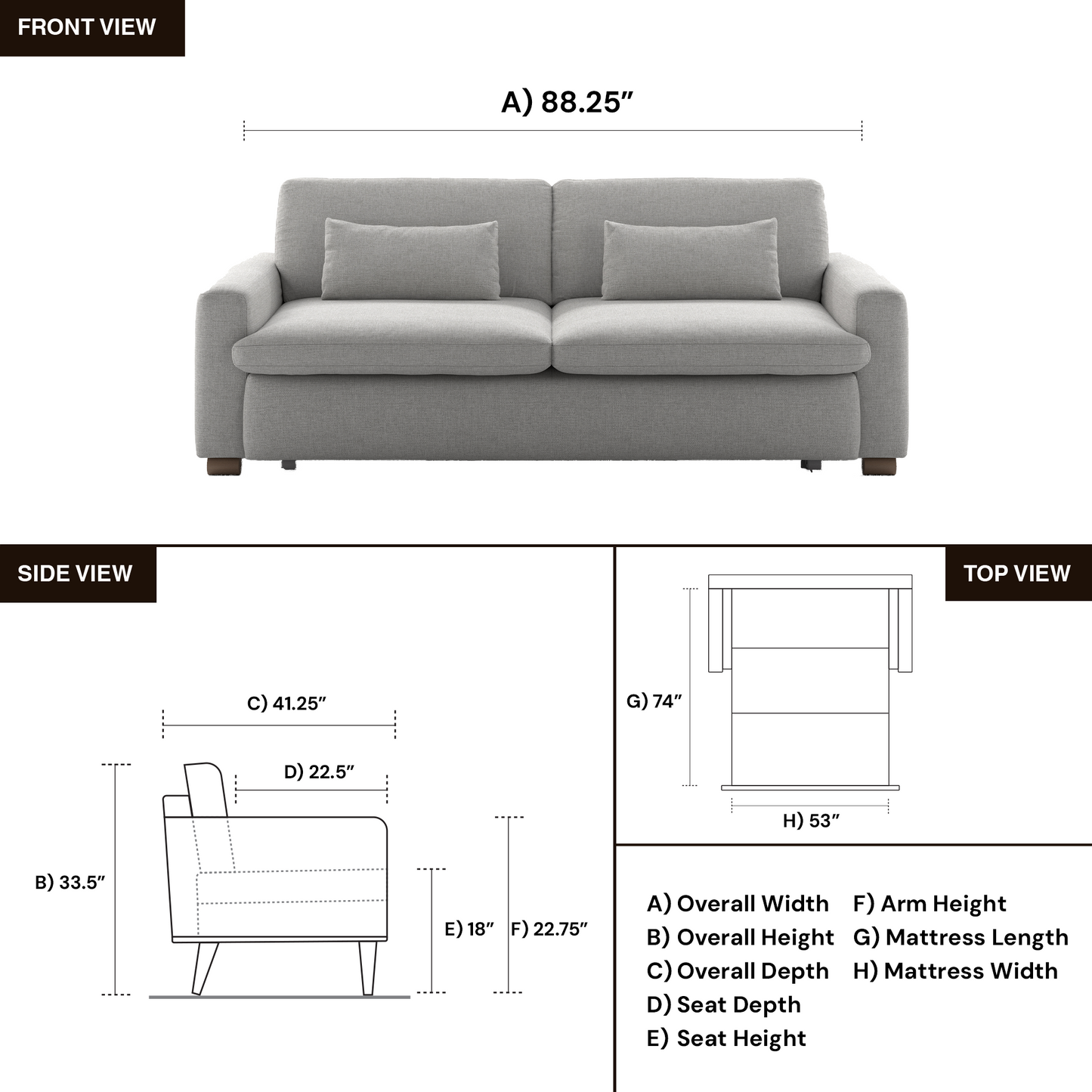 Luonto Kai Power Full Sleeper Sofa with Electric Slide Function & Adjustable Comfort