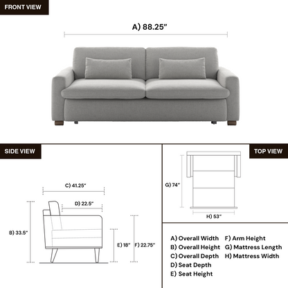 Luonto Kai Power Full Sleeper Sofa with Electric Slide Function & Adjustable Comfort