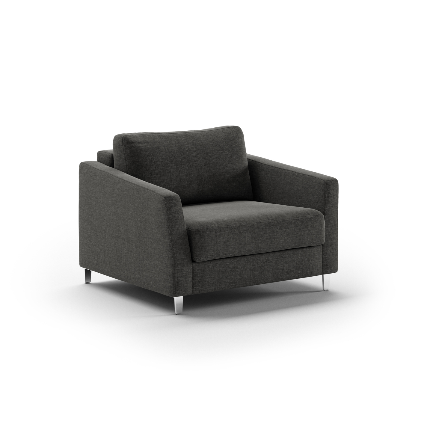 Luonto Monika Fabric Sleeper Sofa With Wood & Chrome Legs