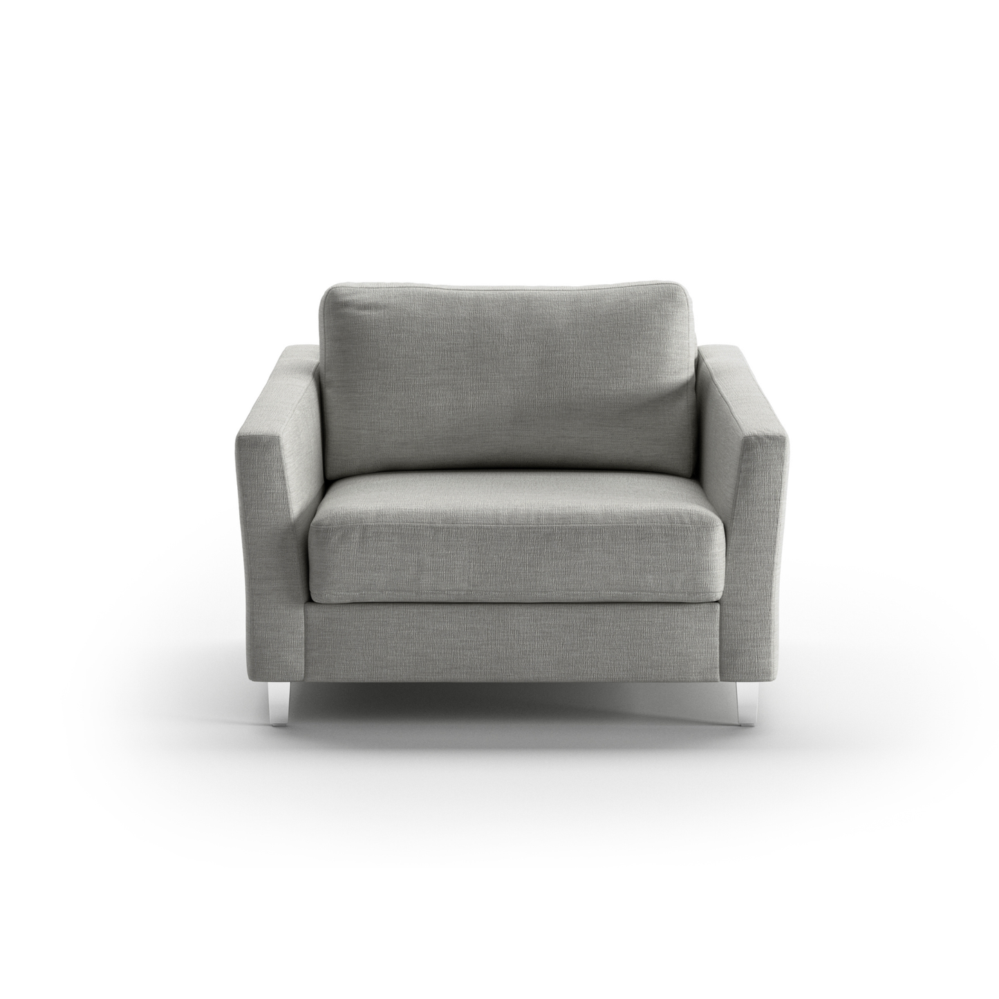 Luonto Monika Fabric Sleeper Sofa With Wood & Chrome Legs