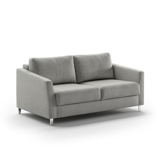Luonto Monika Fabric Sleeper Sofa With Wood & Chrome Legs