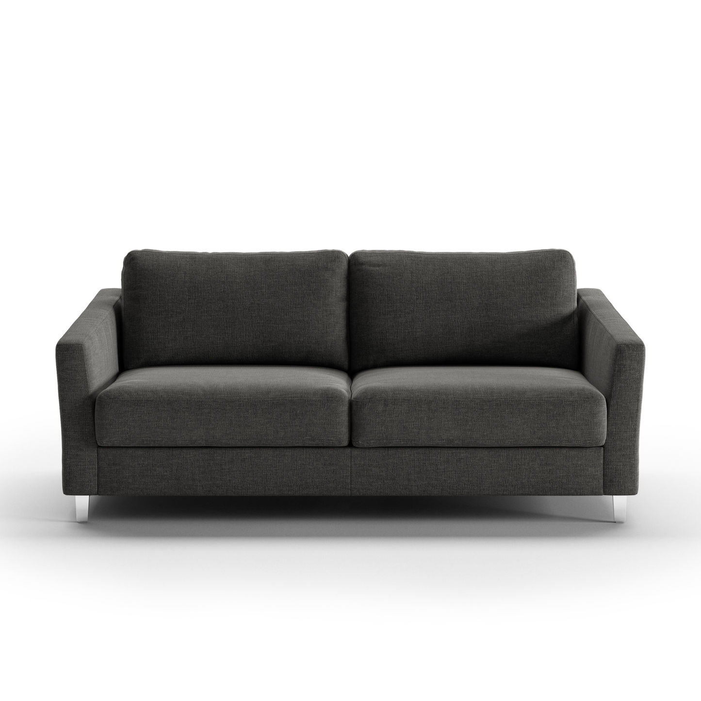 Luonto Monika Fabric Sleeper Sofa With Wood & Chrome Legs