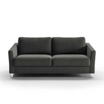 Luonto Monika Fabric Sleeper Sofa With Wood & Chrome Legs