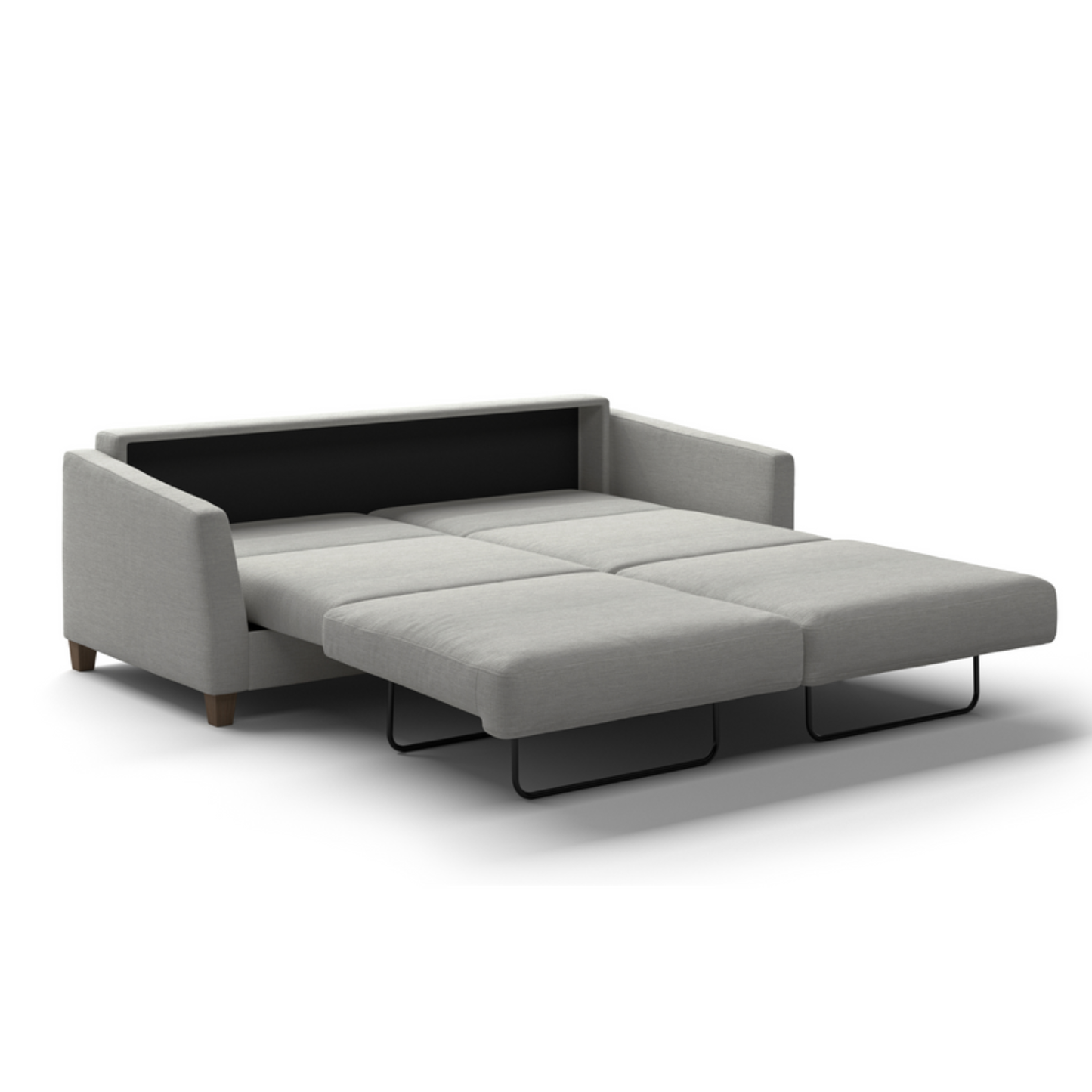 Luonto Monika Fabric Sleeper Sofa With Wood & Chrome Legs