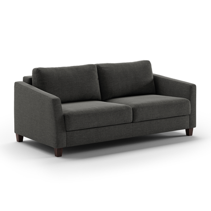 Luonto Monika Fabric Sleeper Sofa With Wood & Chrome Legs