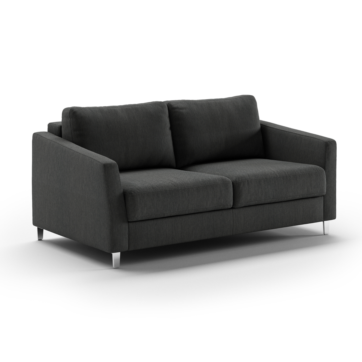 Luonto Monika Fabric Sleeper Sofa With Wood & Chrome Legs
