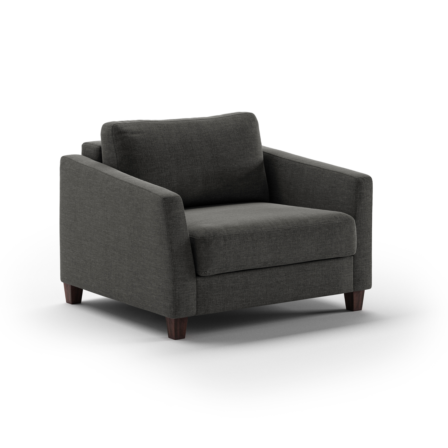 Luonto Monika Fabric Sleeper Sofa With Wood & Chrome Legs