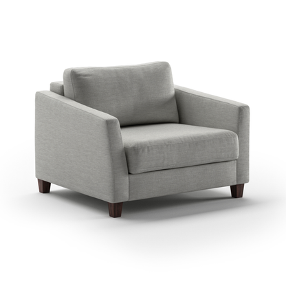 Luonto Monika Fabric Sleeper Sofa With Wood & Chrome Legs