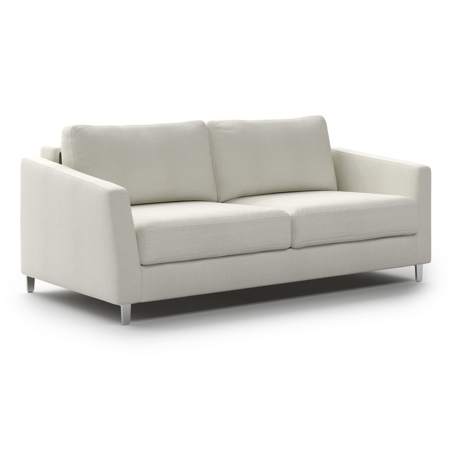 Luonto Monika Fabric Sleeper Sofa With Wood & Chrome Legs