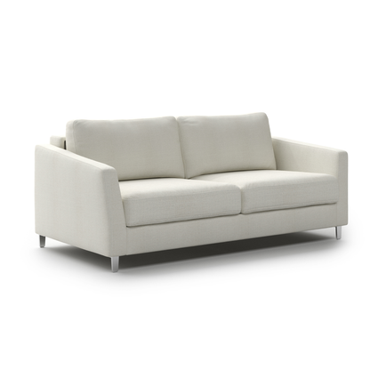 Luonto Monika Fabric Sleeper Sofa With Wood & Chrome Legs