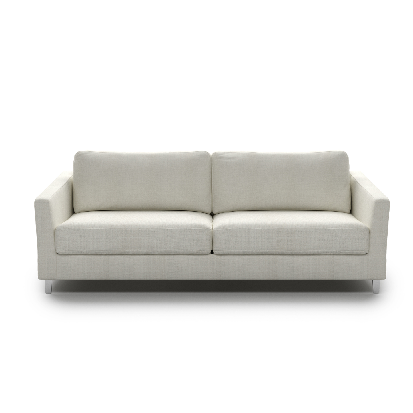 Luonto Monika Fabric Sleeper Sofa With Wood & Chrome Legs
