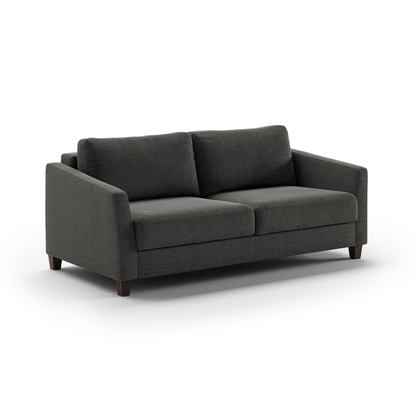 Luonto Monika Fabric Sleeper Sofa With Wood & Chrome Legs