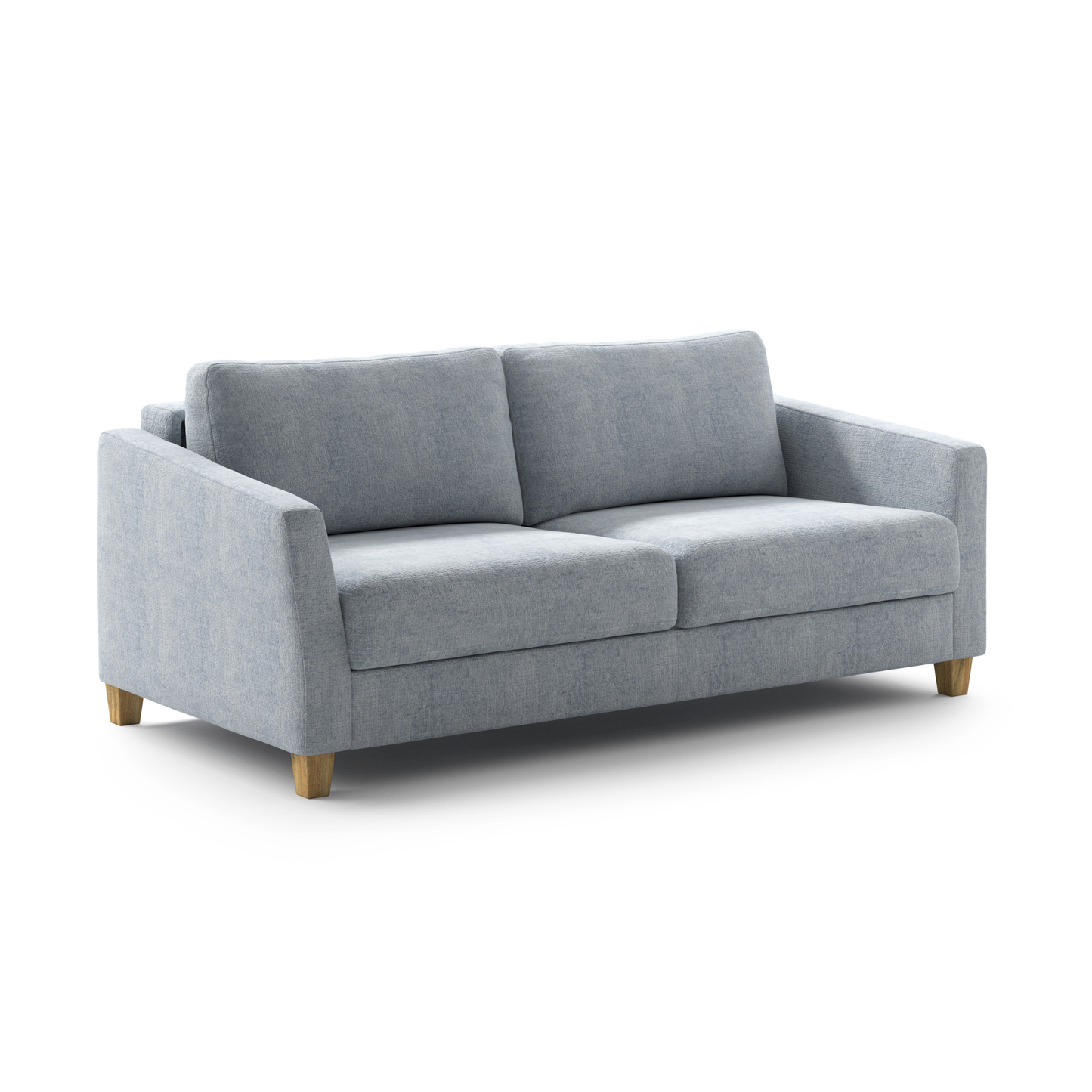 Luonto Monika Fabric Sleeper Sofa With Wood & Chrome Legs