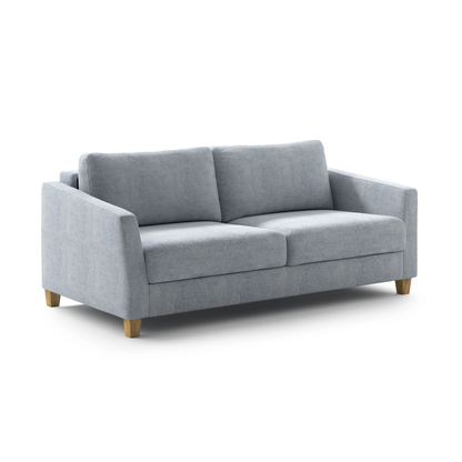 Luonto Monika Fabric Sleeper Sofa With Wood & Chrome Legs