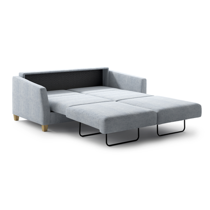 Luonto Monika Fabric Sleeper Sofa With Wood & Chrome Legs