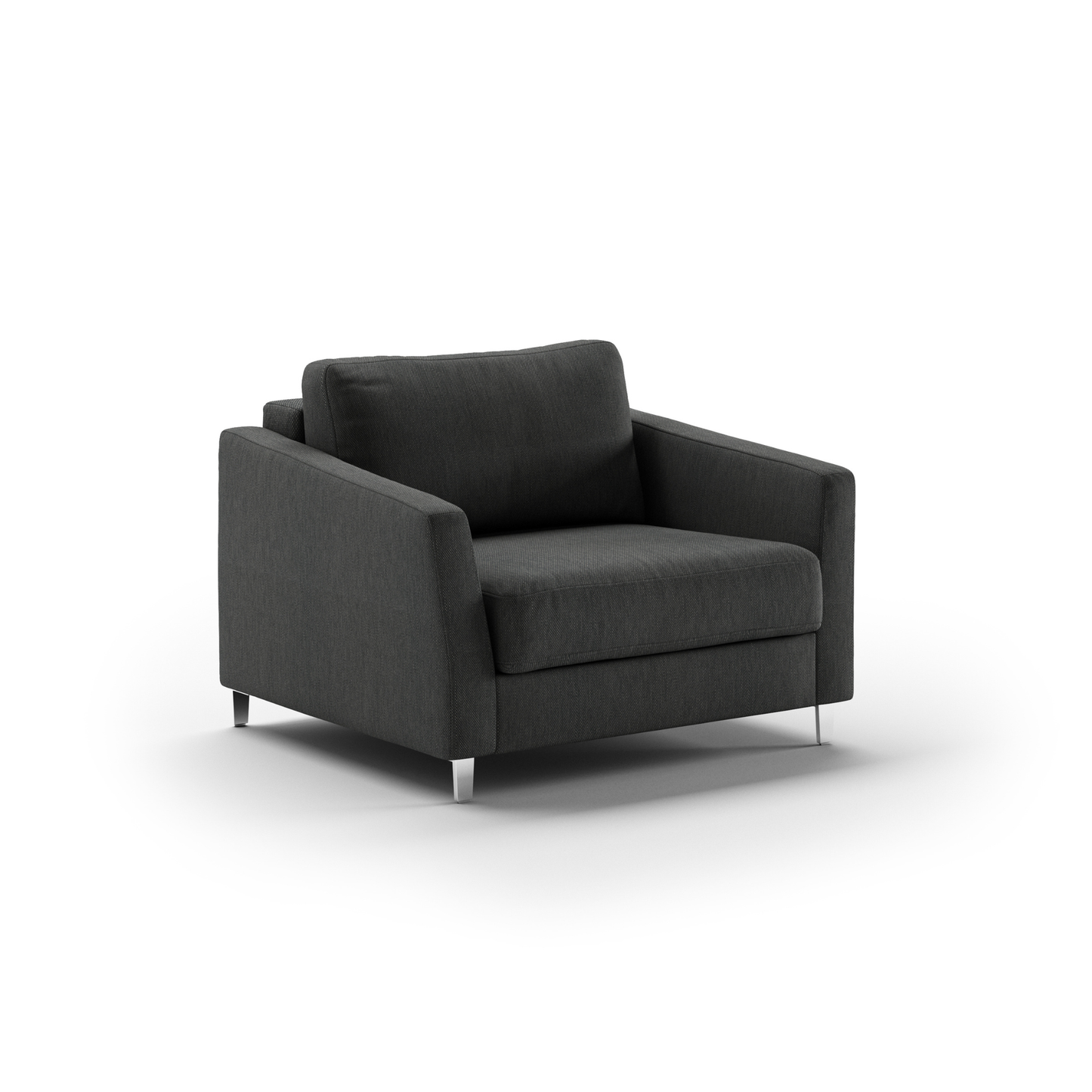 Luonto Monika Fabric Sleeper Sofa With Wood & Chrome Legs