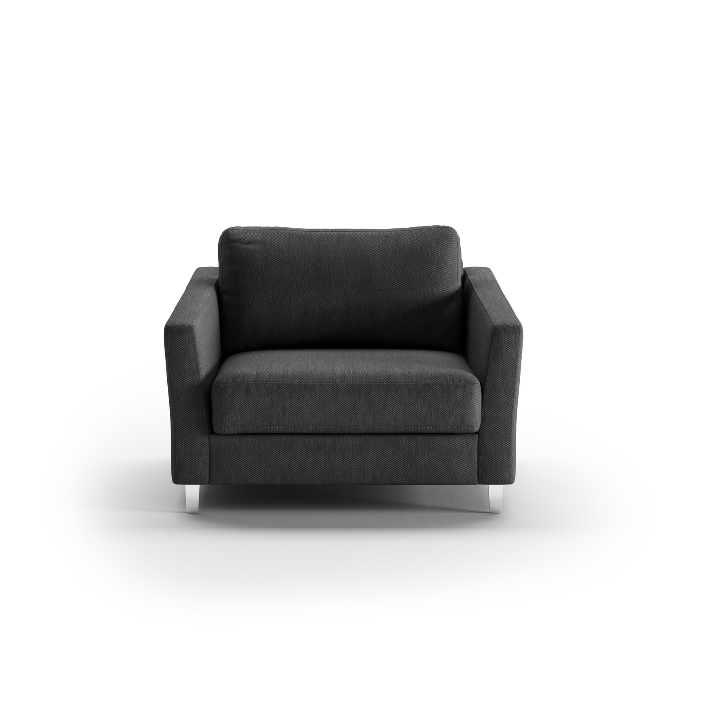 Luonto Monika Fabric Sleeper Sofa With Wood & Chrome Legs