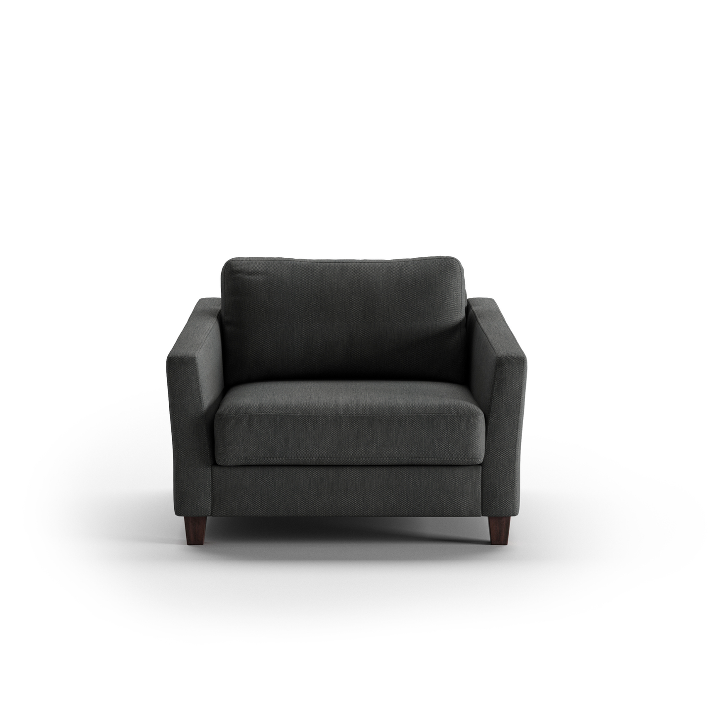 Luonto Monika Fabric Sleeper Sofa With Wood & Chrome Legs