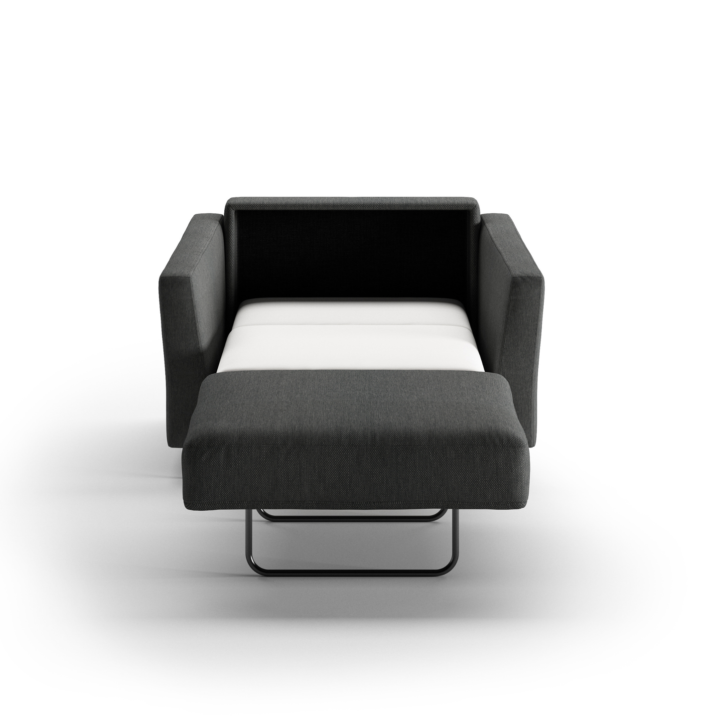 Luonto Monika Fabric Sleeper Sofa With Wood & Chrome Legs