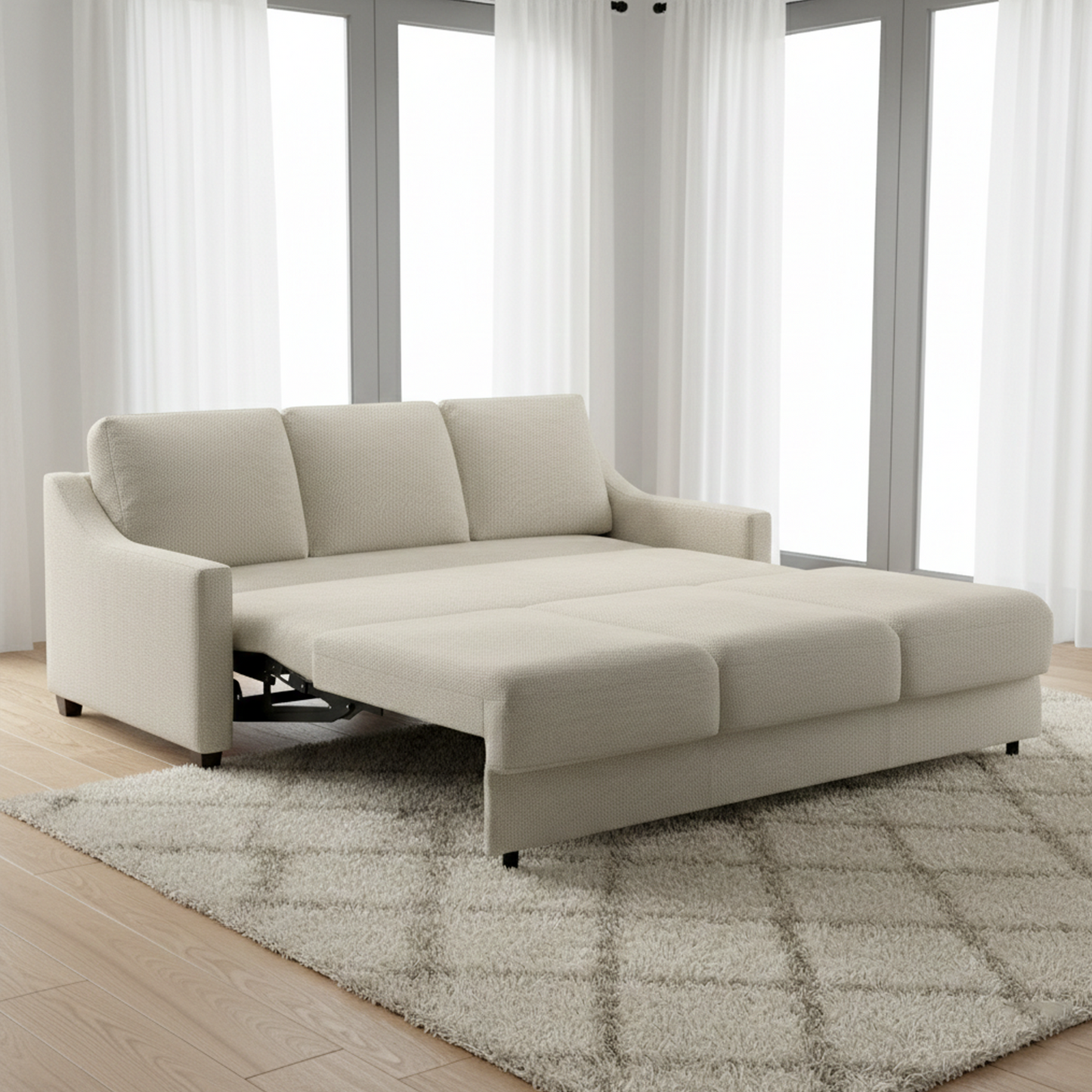Luonto Nautica Fabric Sleeper Sofa With Level Deluxe Function