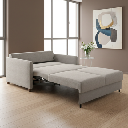 Luonto Polar Fabric Beige Sleeper Sofa With Level Function