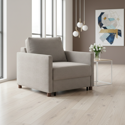 Luonto Polar Fabric Beige Sleeper Sofa With Level Function