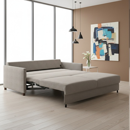 Luonto Polar Fabric Beige Sleeper Sofa With Level Function