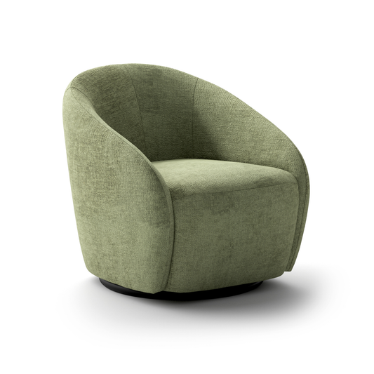 Luonto Regalia Polyester Accent Chair with 360° Swivel Base