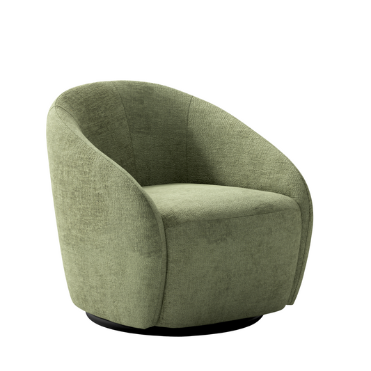 Luonto Regalia Polyester Accent Chair with 360° Swivel Base