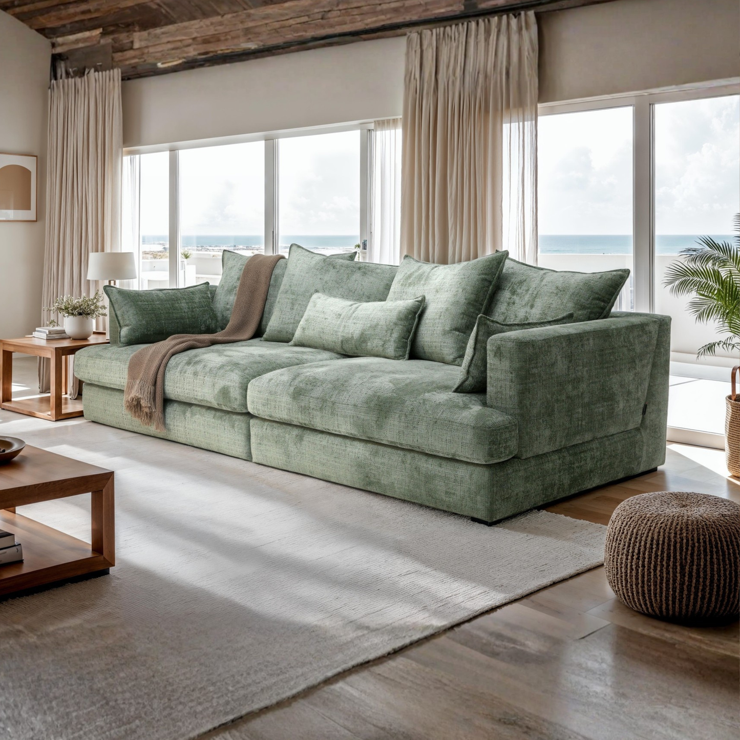 Luonto Vivian Oversized Harmony Fabric Sofa Day Bed in Twin XL-comfortdesignfurniture