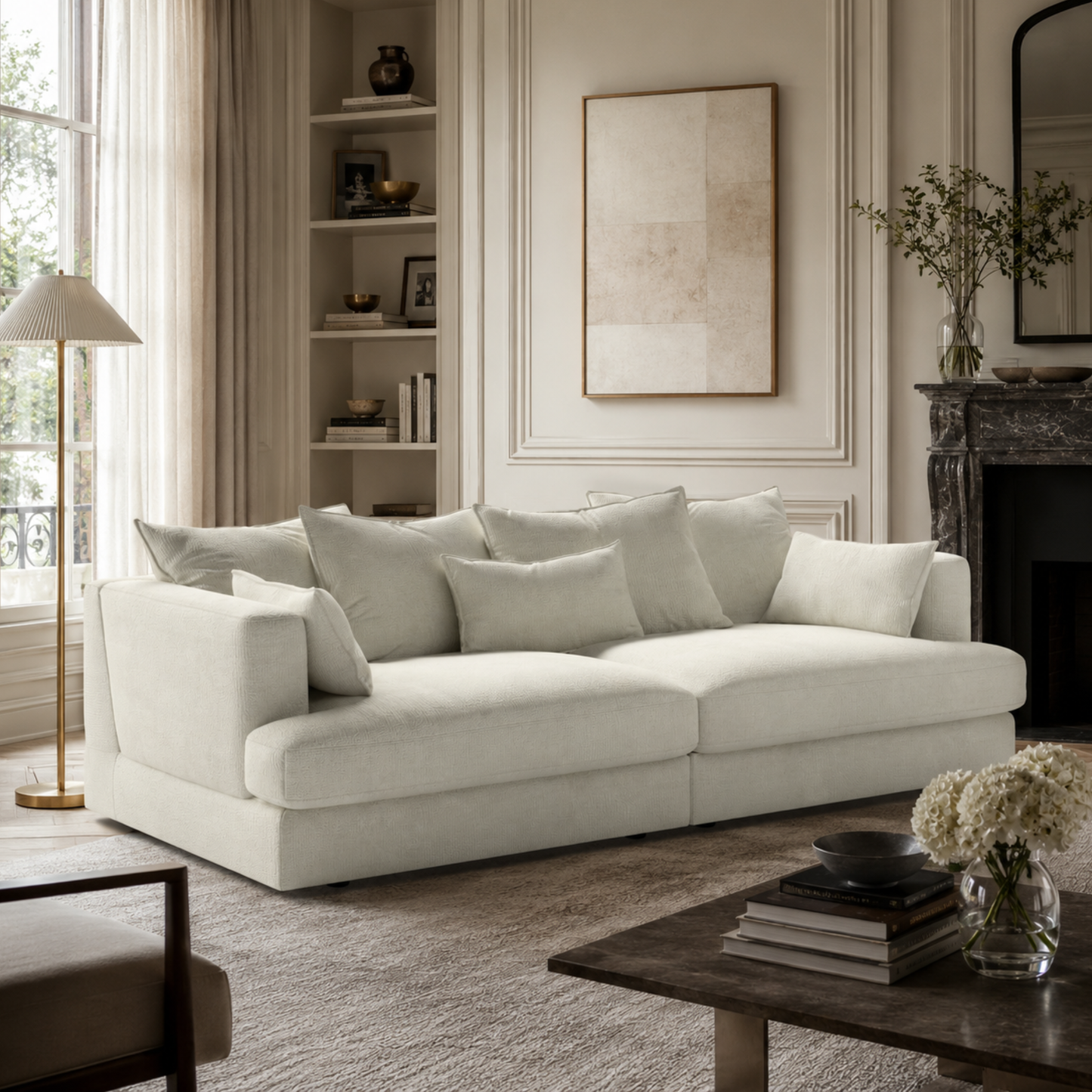 Luonto Vivian Oversized Harmony Fabric Sofa Day Bed in Twin XL-comfortdesignfurniture