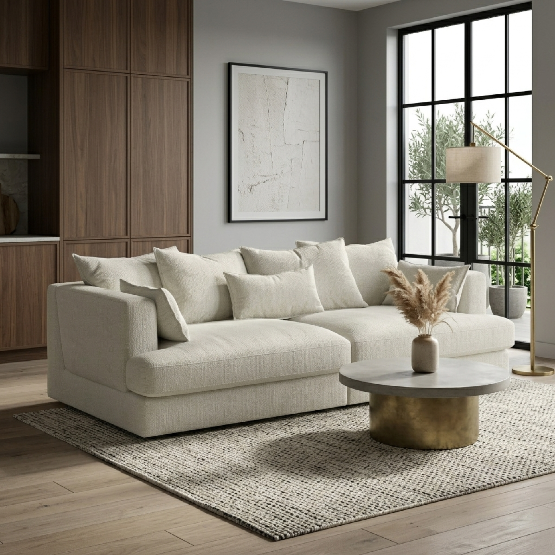 Luonto Vivian Oversized Harmony Fabric Sofa Day Bed in Twin XL-comfortdesignfurniture