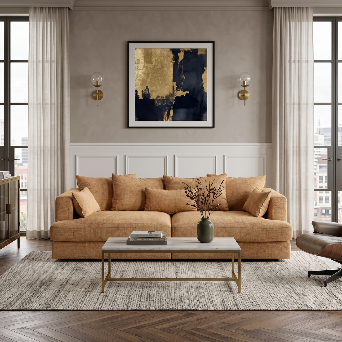 Luonto Vivian Oversized Harmony Fabric Sofa Day Bed in Twin XL-comfortdesignfurniture