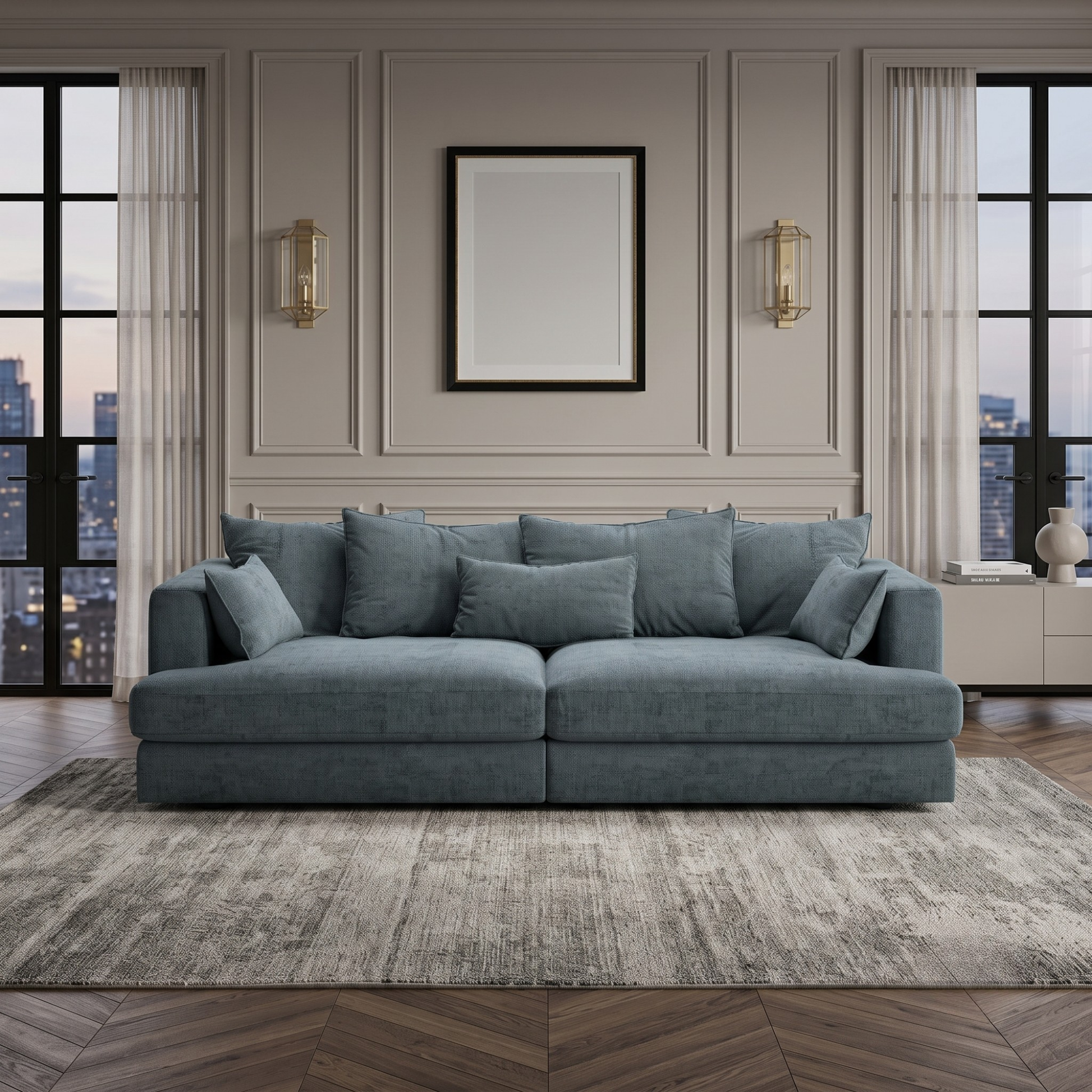 Luonto Vivian Oversized Harmony Fabric Sofa Day Bed in Twin XL-comfortdesignfurniture