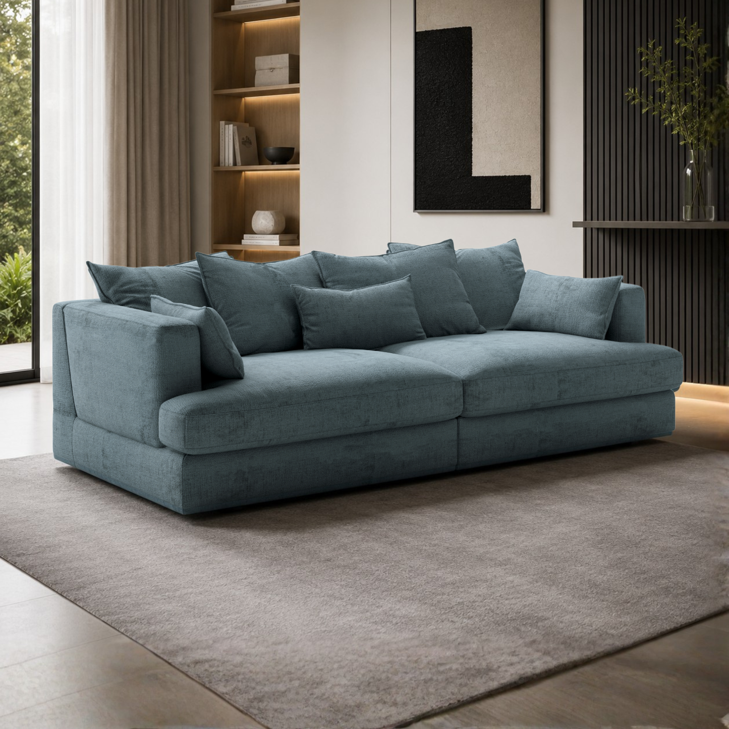 Luonto Vivian Oversized Harmony Fabric Sofa Day Bed in Twin XL-comfortdesignfurniture