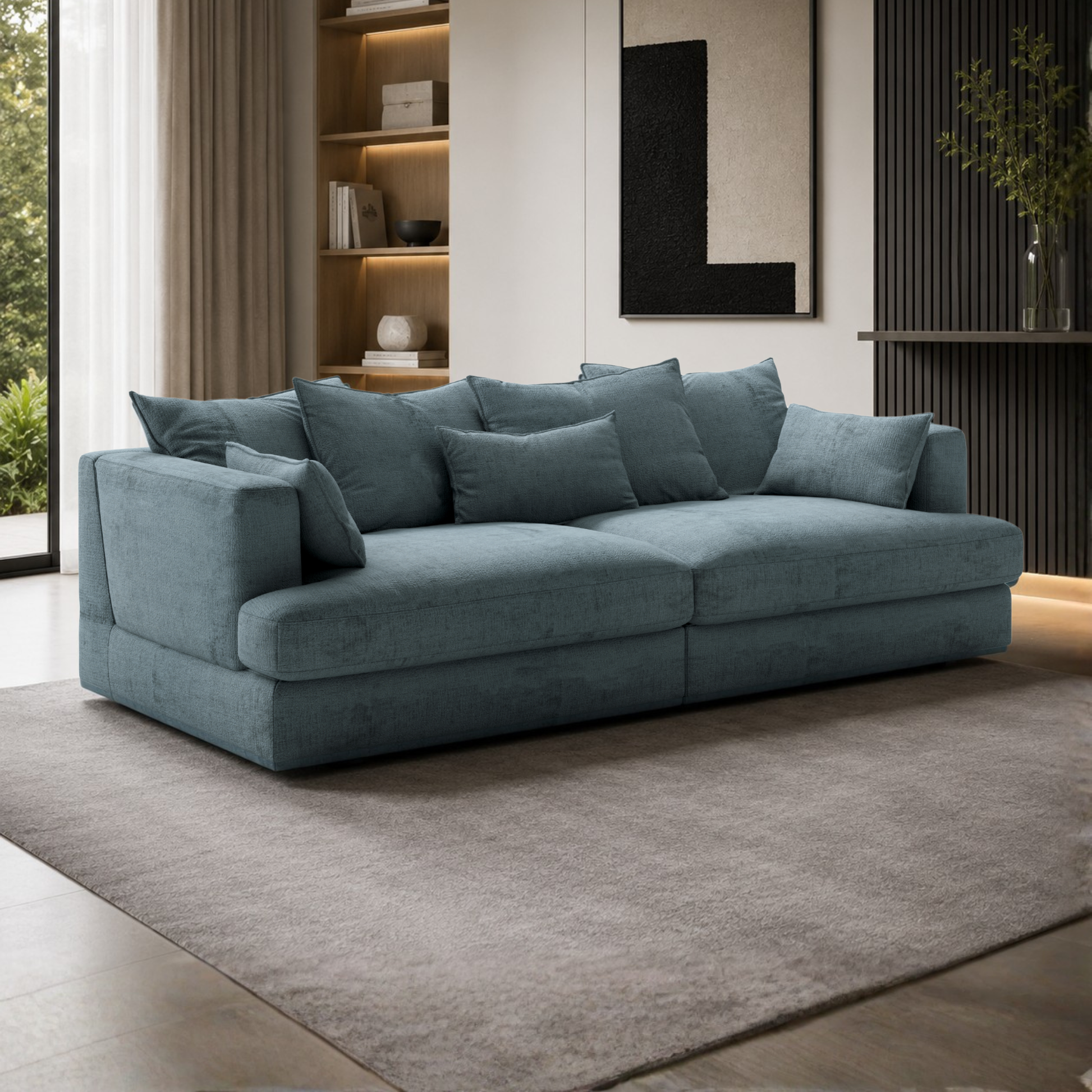 Luonto Vivian Oversized Harmony Fabric Sofa Day Bed in Twin XL-comfortdesignfurniture