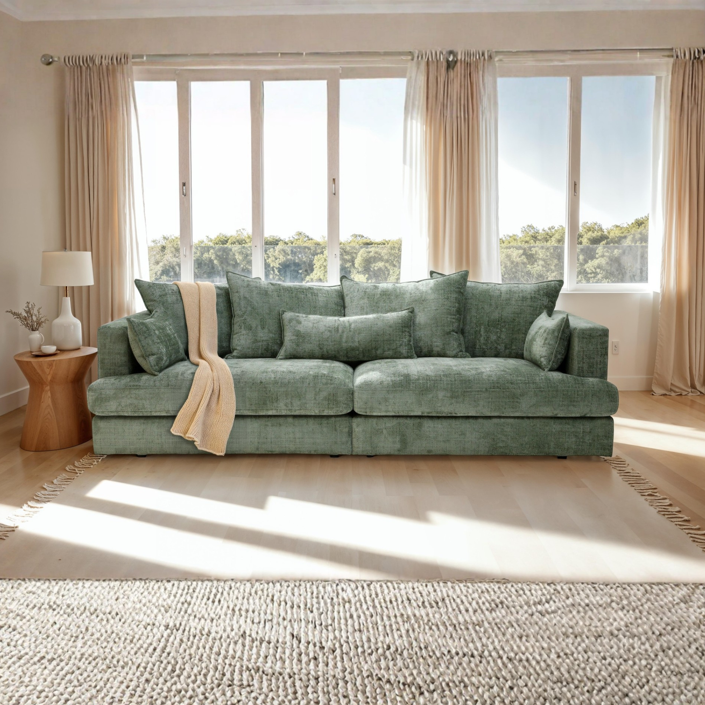 Luonto Vivian Oversized Harmony Fabric Sofa Day Bed in Twin XL-comfortdesignfurniture