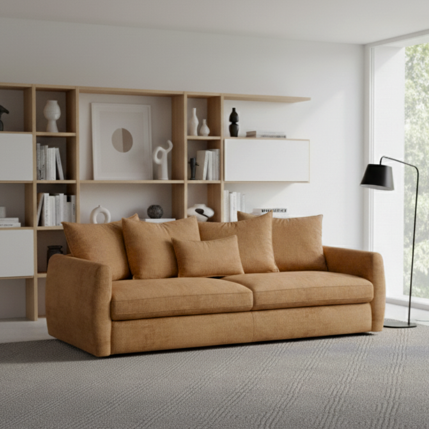 Luonto Winslow Stationary Sofa with Loose Back Cushions