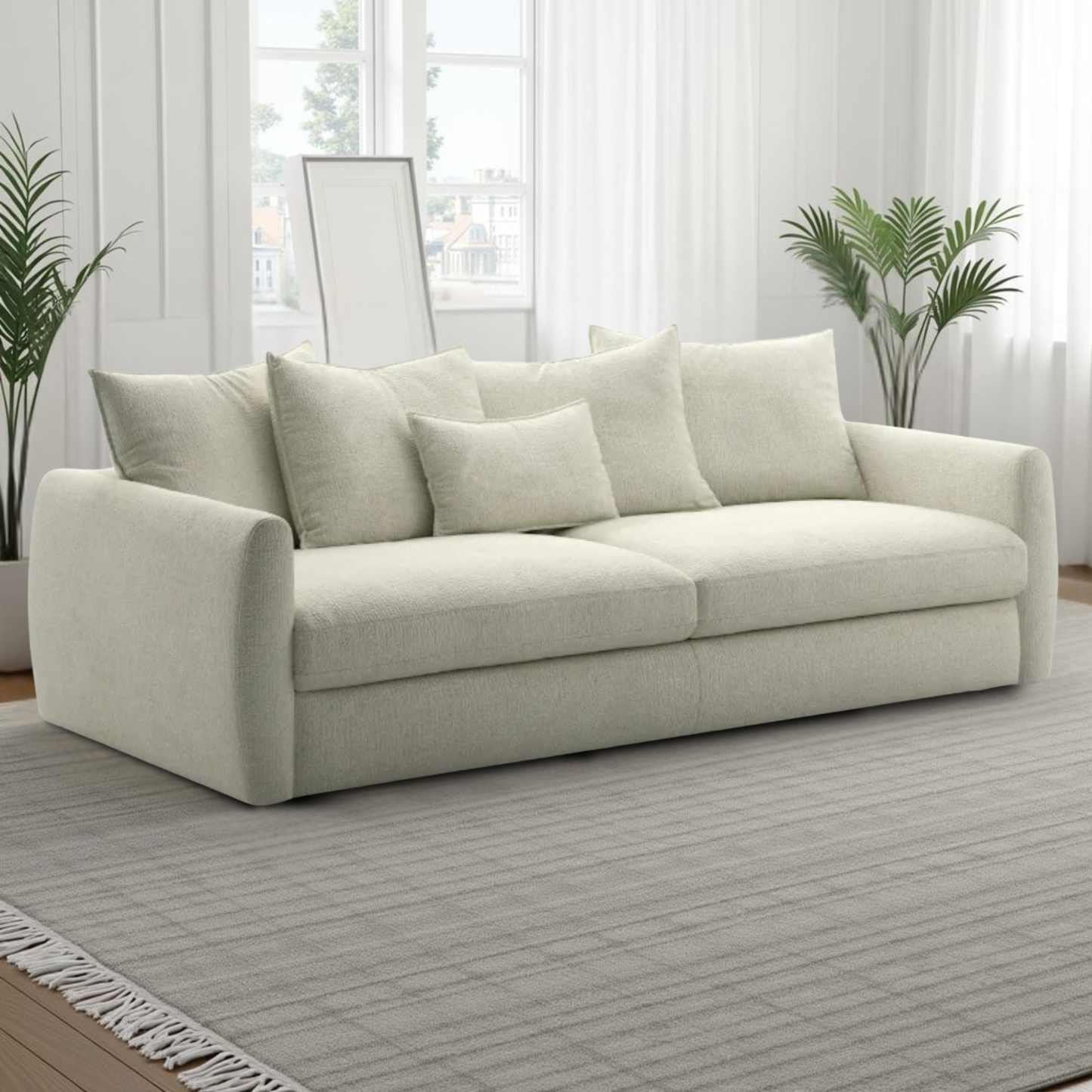 Luonto Winslow Stationary Sofa with Loose Back Cushions-ComfortDesign