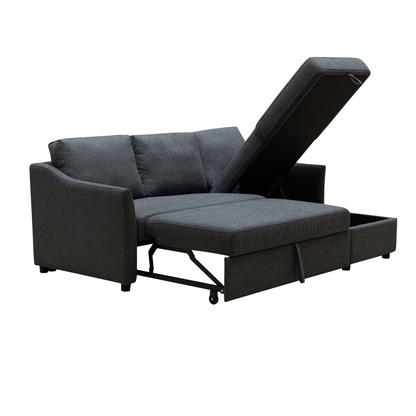 Merax L-Shape Full Sleeper Sectional Sofa with Storage Reversible Chaise