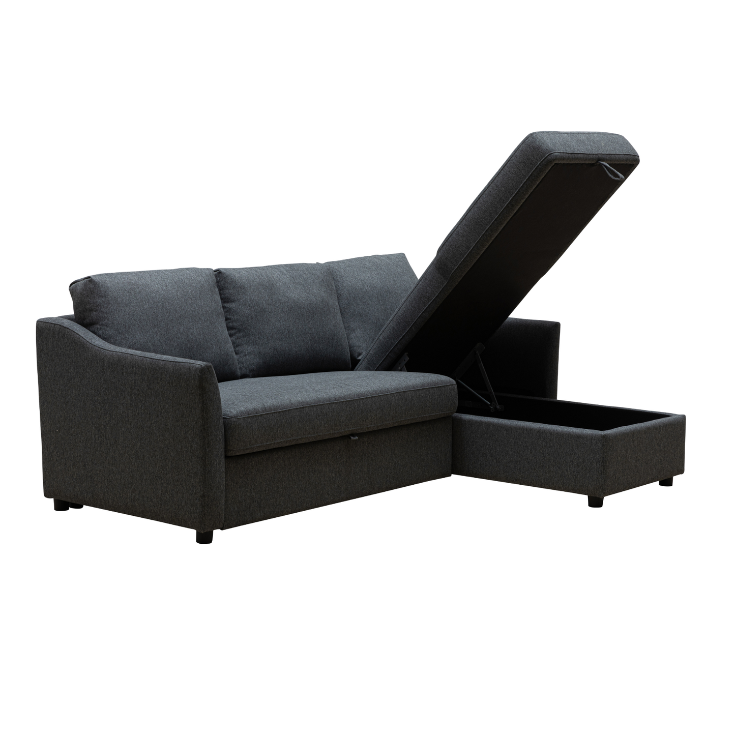 Merax L-Shape Full Sleeper Sectional Sofa with Storage Reversible Chaise