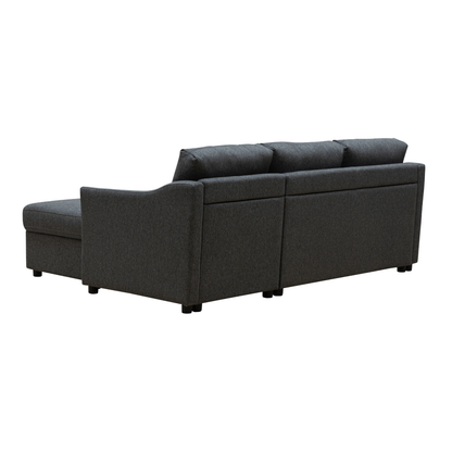 Merax L-Shape Full Sleeper Sectional Sofa with Storage Reversible Chaise