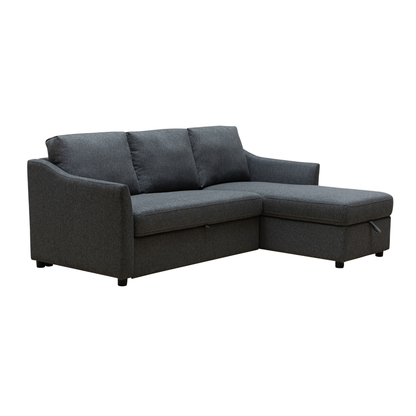 Merax L-Shape Full Sleeper Sectional Sofa with Storage Reversible Chaise