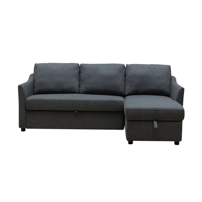 Merax L-Shape Full Sleeper Sectional Sofa with Storage Reversible Chaise