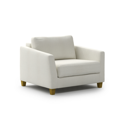 Luonto Monika Fabric Sleeper Sofa With Wood & Chrome Legs