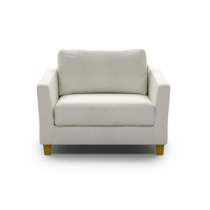 Luonto Monika Fabric Sleeper Sofa With Wood & Chrome Legs