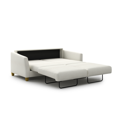 Luonto Monika Fabric Sleeper Sofa With Wood & Chrome Legs